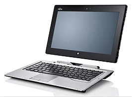 ご紹介したハイブリッドタブレット「STYLISTIC Q702/F」の外観の写真