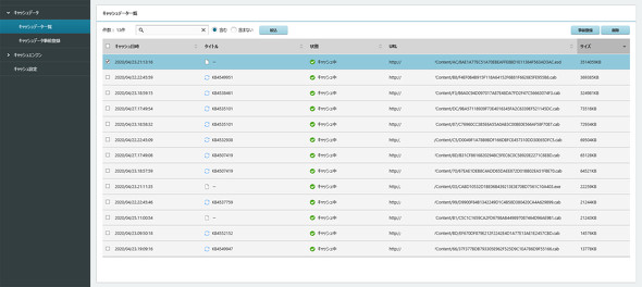 Z0110/Wの管理画面（出典：富士通）