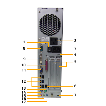 ESPRIMO D583/G 本体背面