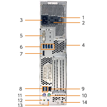 富士通デスクトップ パソコン ESPRIMO D958/B 各部名称/外観 - FMWORLD