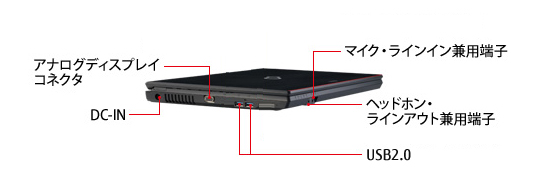 LIFEBOOK A553/GX 左側面