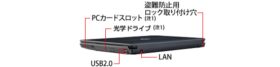 LIFEBOOK A573/G・A553/G 右側面